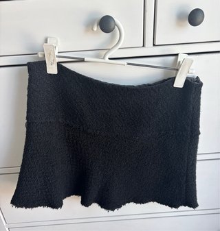 Minifalda Mango Negra Punto T40