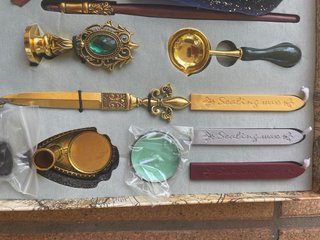 Set Pluma Sello Cera Tinta Nuevo