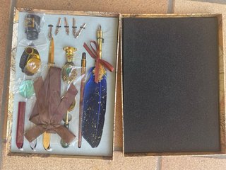 Set Pluma Sello Cera Tinta Nuevo