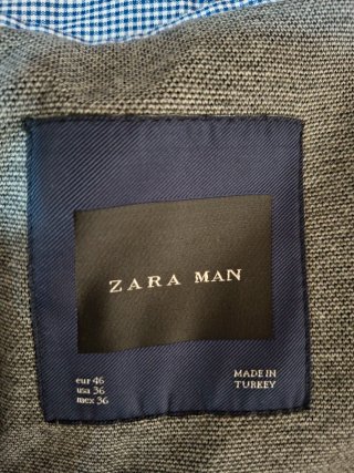 Chaqueta Zara Gris Talla S