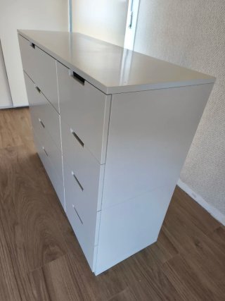 Cómoda NORDLI  8 cajones blanca