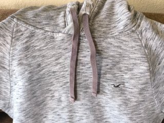 Sudadera Hollister Gris y Azul con Capucha