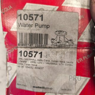 BOMBA AGUA OPEL NUEVO 10571