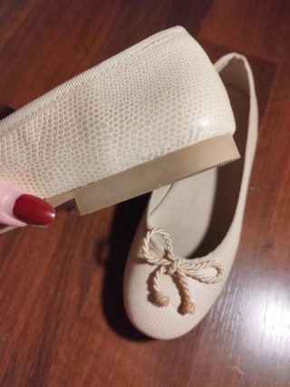 Bailarinas Beige Lazo Lino Ceremonia