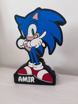 Letrero LED Sonic con nombre Personalizable