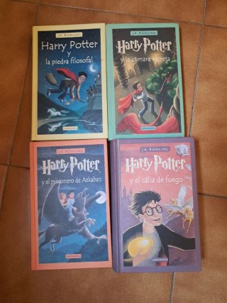 Pack 4 libros Harry Potter tapa dura Ed. 2001