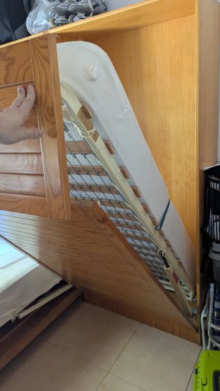 Cama Plegable Madera dos colchones