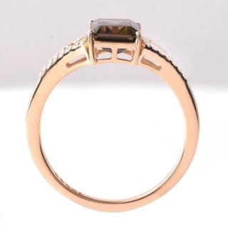 Anillo Oro 14k Turmalina Natural Brasil