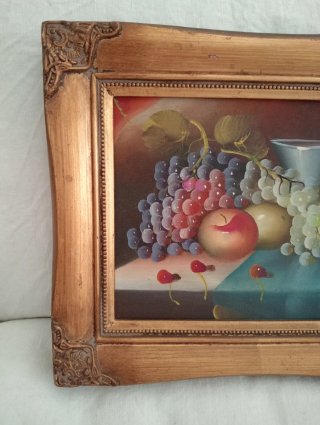 Coppia quadri olio su tela vintage
