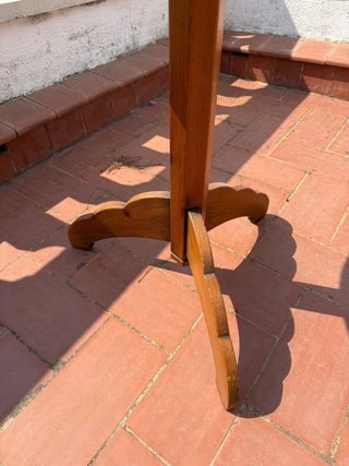 Mesita auxiliar vintage madera maciza cajón