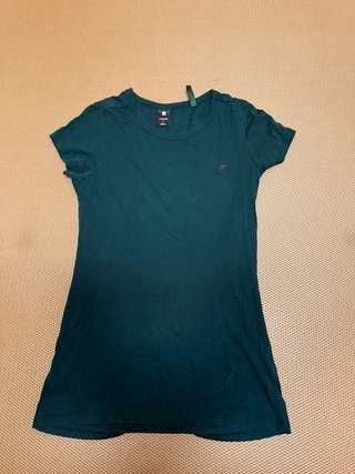 Camiseta G-Star RAW verde oscuro básica manga...