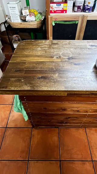Mostrador de madera maciza