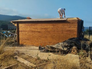 Caseta de madera para jardín
