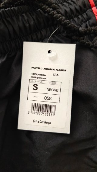 Bañador Pantalón Unisex Negro con Detalles Rojos
