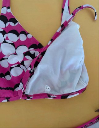 Bikini vintage fucsia fantasia geometrica tg 48