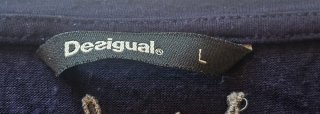 T-shirt Desigual donna blu multicolor taglia L