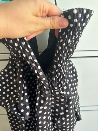 Vestido palabra de honor lunares TS
