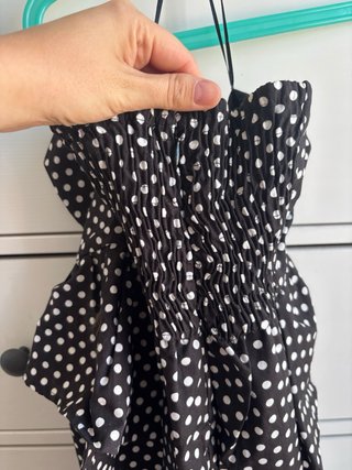 Vestido palabra de honor lunares TS