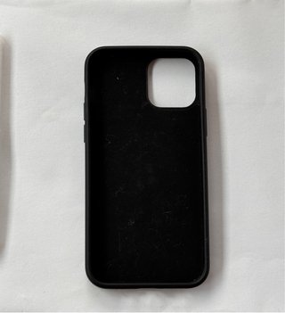 Funda iPhone 12 Pro Silicona Negra con Anillo