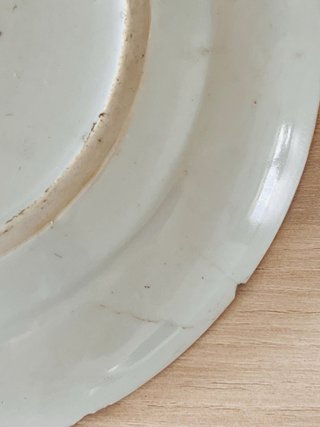 Pareja Platos Porcelana China Cantón