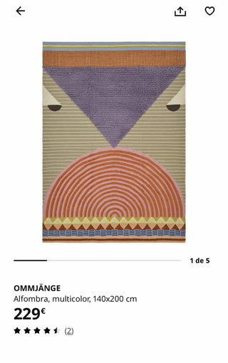 NUEVA alfombra IKEA OMMJÄNGE 140x200