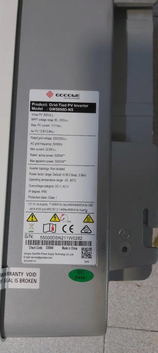 Inversor Goodwe GW5000D-NS