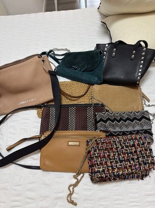 Lote de 7 bolsos de mano y bandolera 50€ lote