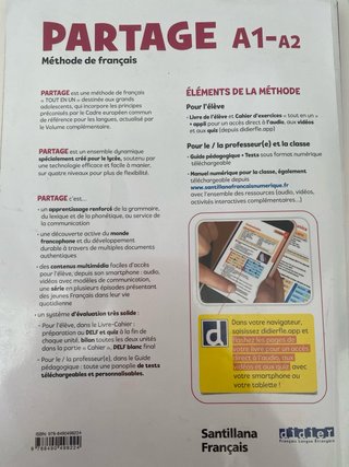 Partage, Méthode de français, A1-A2 Livre de l'...