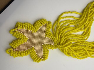 Collar Cuentas Coral Estrella Mar Boho
