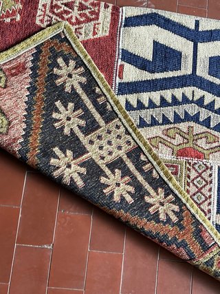 Tappeto Kilim in Cotone Patchwork 170x 69