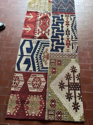 Tappeto Kilim in Cotone Patchwork 170x 69