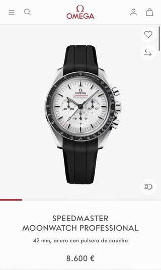 Omega Speedmaster Moonwatch Professional Blanco