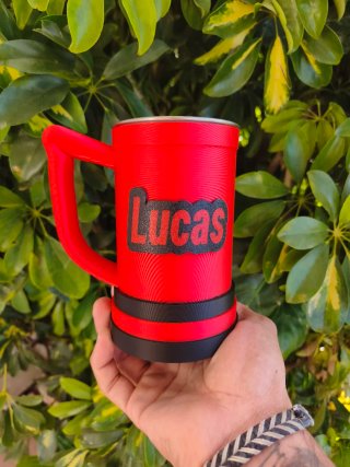 Caneca 3D Flamengo Personalizada