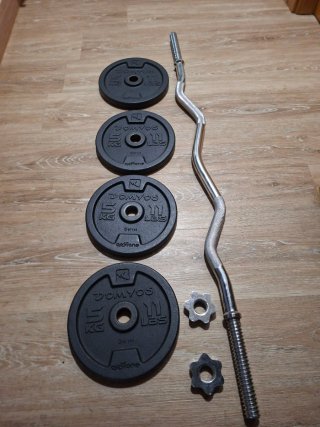 Barra Z + 4 discos 5kg