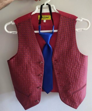Traje Comunión Almirante Negro/Rojo