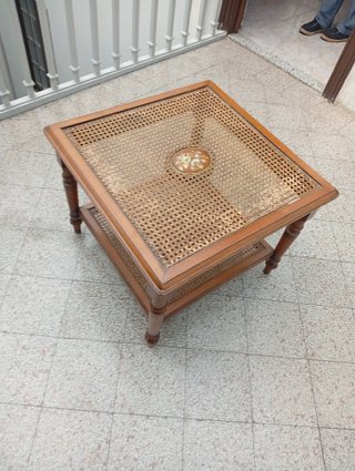 Conjunto 2 Sillones y Mesa Madera Noble