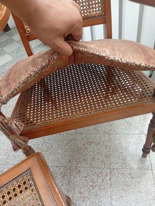 Conjunto 2 Sillones y Mesa Madera Noble