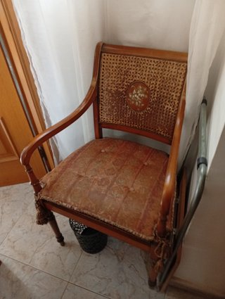 Conjunto 2 Sillones y Mesa Madera Noble