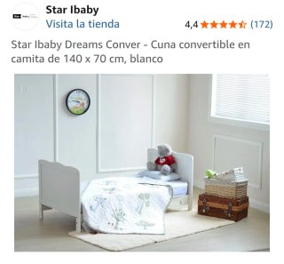Cuna convertible en cama Star Ibaby