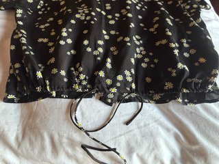 Blusa Bimba y Lola floral negra holgada