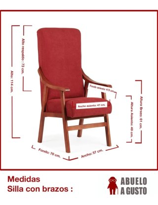 Silla con Brazos. Especial para geriátrico