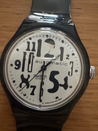 Reloj Swatch Automático Negro y blanco