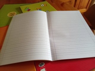Quaderni nuovi con disegni mostri e faccine