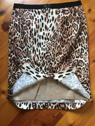 Gonna cotone stampa leopardata