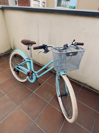 Bicicleta Paseo Elops Decathlon Azul 24’