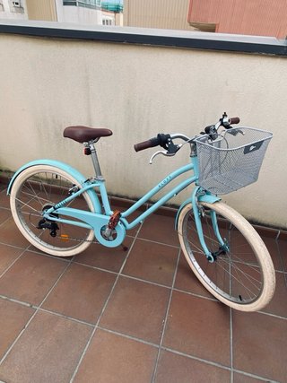 Bicicleta Paseo Elops Decathlon Azul 24’