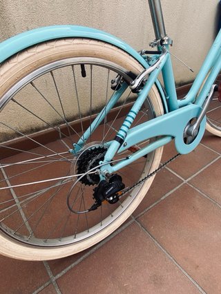 Bicicleta Paseo Elops Decathlon Azul 24’