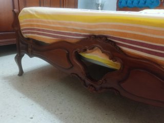 Estructura cama + colchón viscoelástico 135 x 190