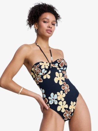 Traje de baño Roxy floral negro talla s