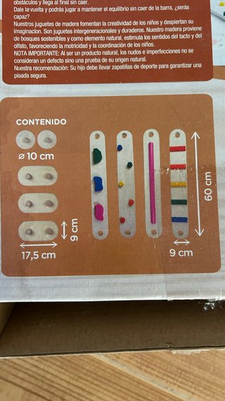 Barra de equilibrio reversible para niños